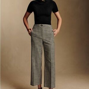 Sezane Martin Crop Trousers
Black/ Ecru Gingham